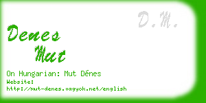 denes mut business card